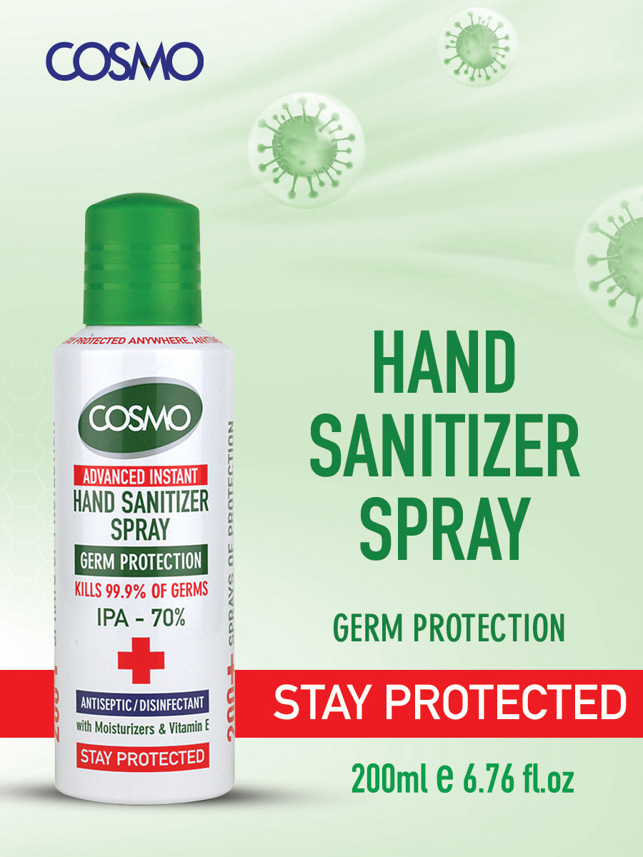 Advanced Instant Hand Sanitizer Spray 200ml - 10pc