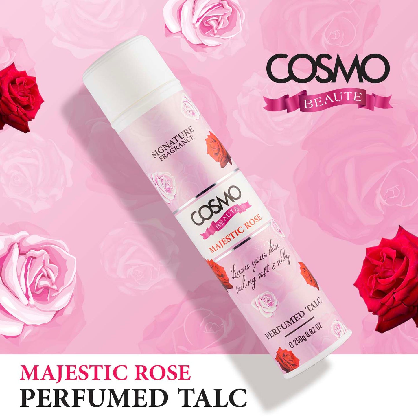 MAJESTIC ROSE - COSMO BEAUTE PERFUMED TALC
