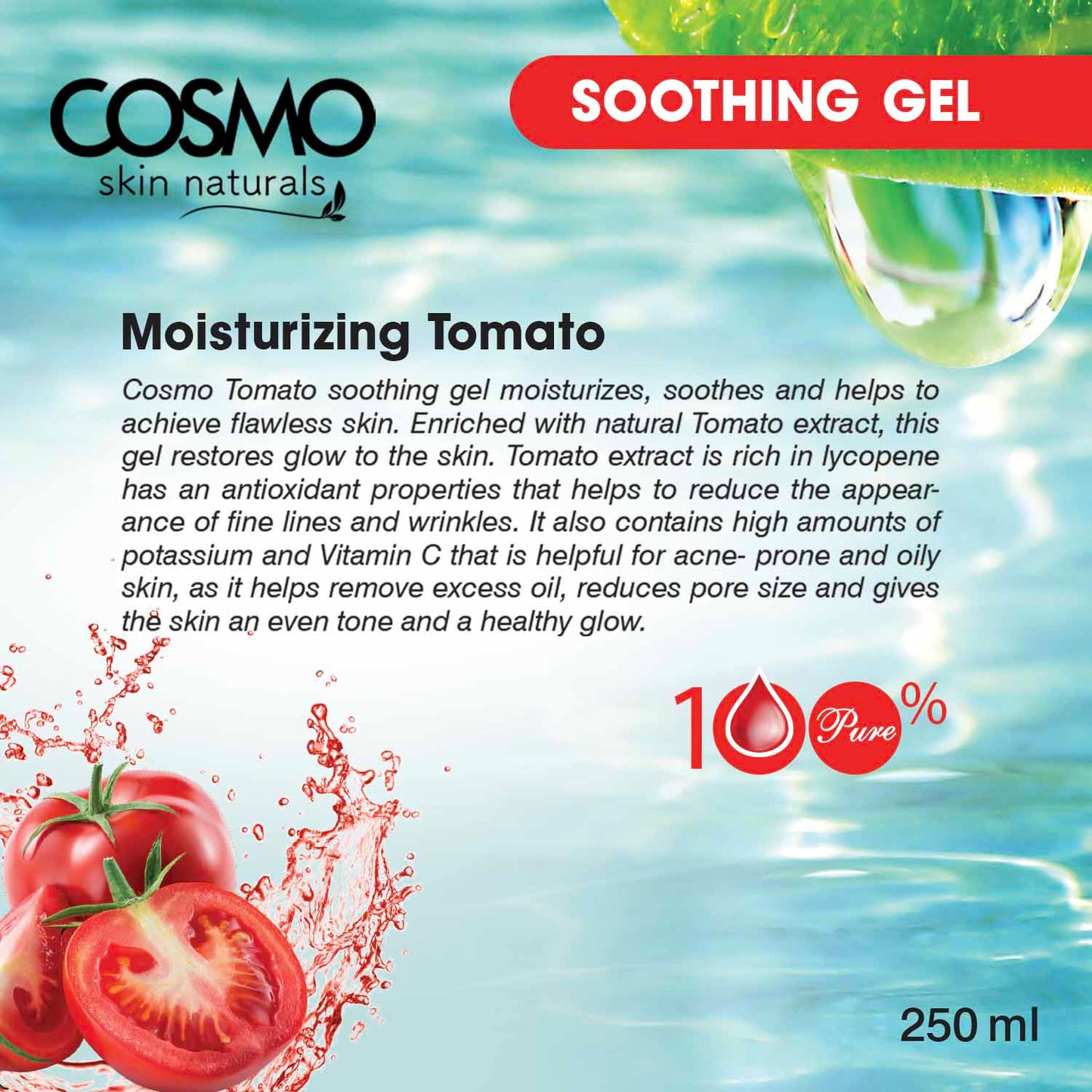 MOISTURIZING TOMATO 100% PURE - SOOTHING GEL