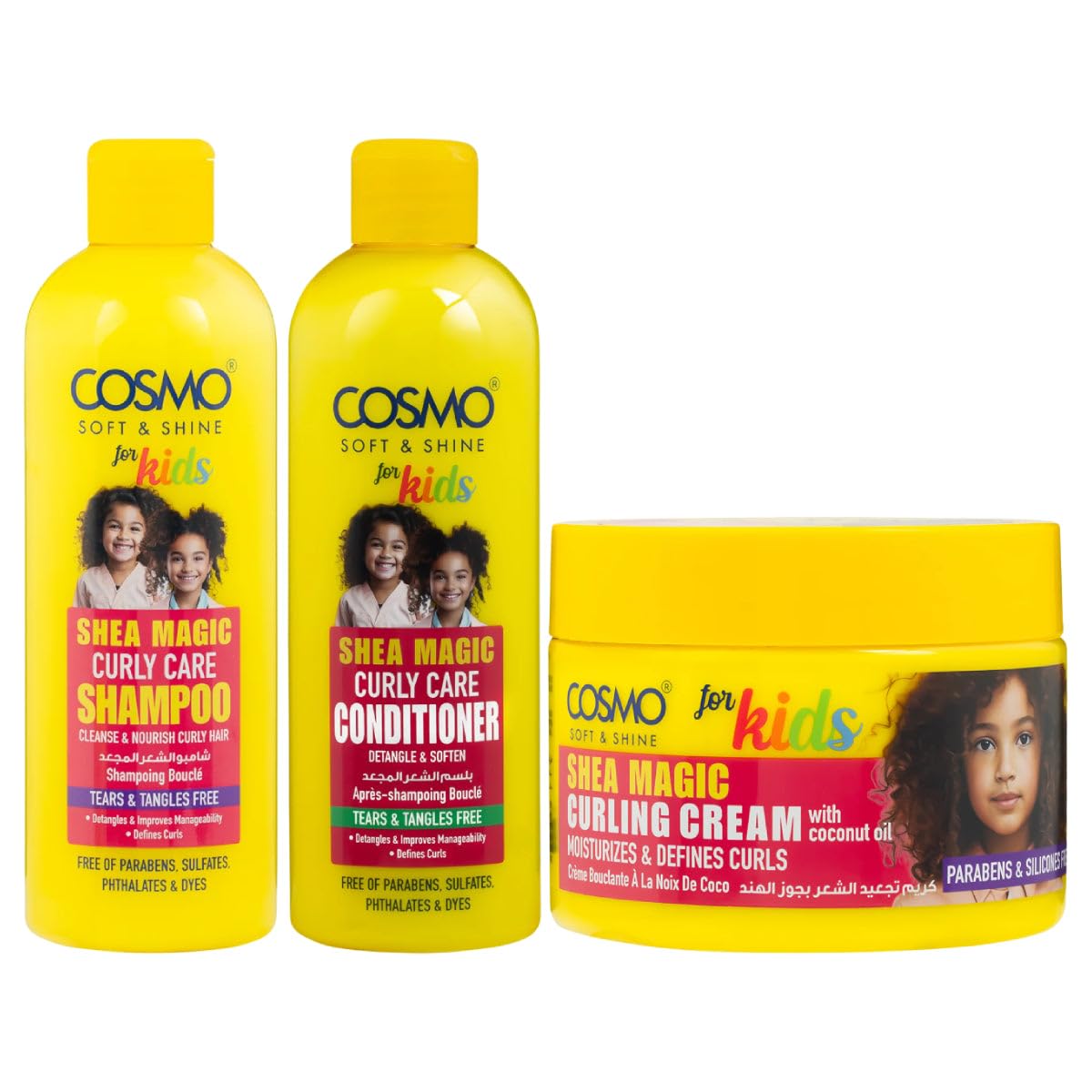 Soft & Shine For Kids Shea Magic Curly Care Complete Hair Care Trio Set