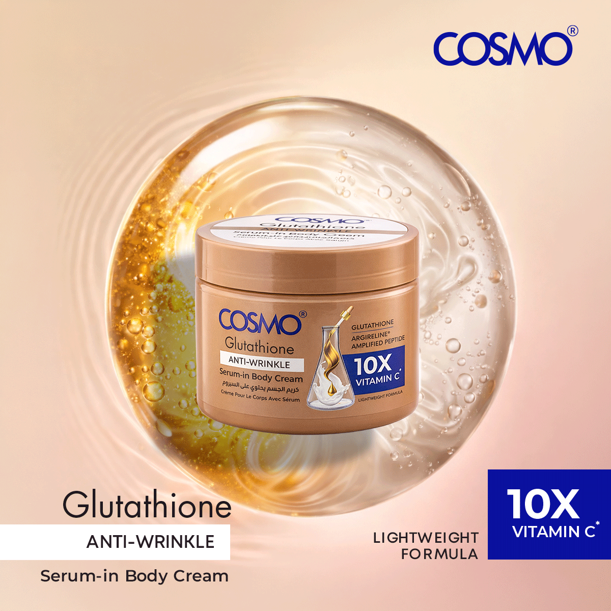 Glutathione Serum, Cream & Body Lotion UAE — Cosmo Glow White