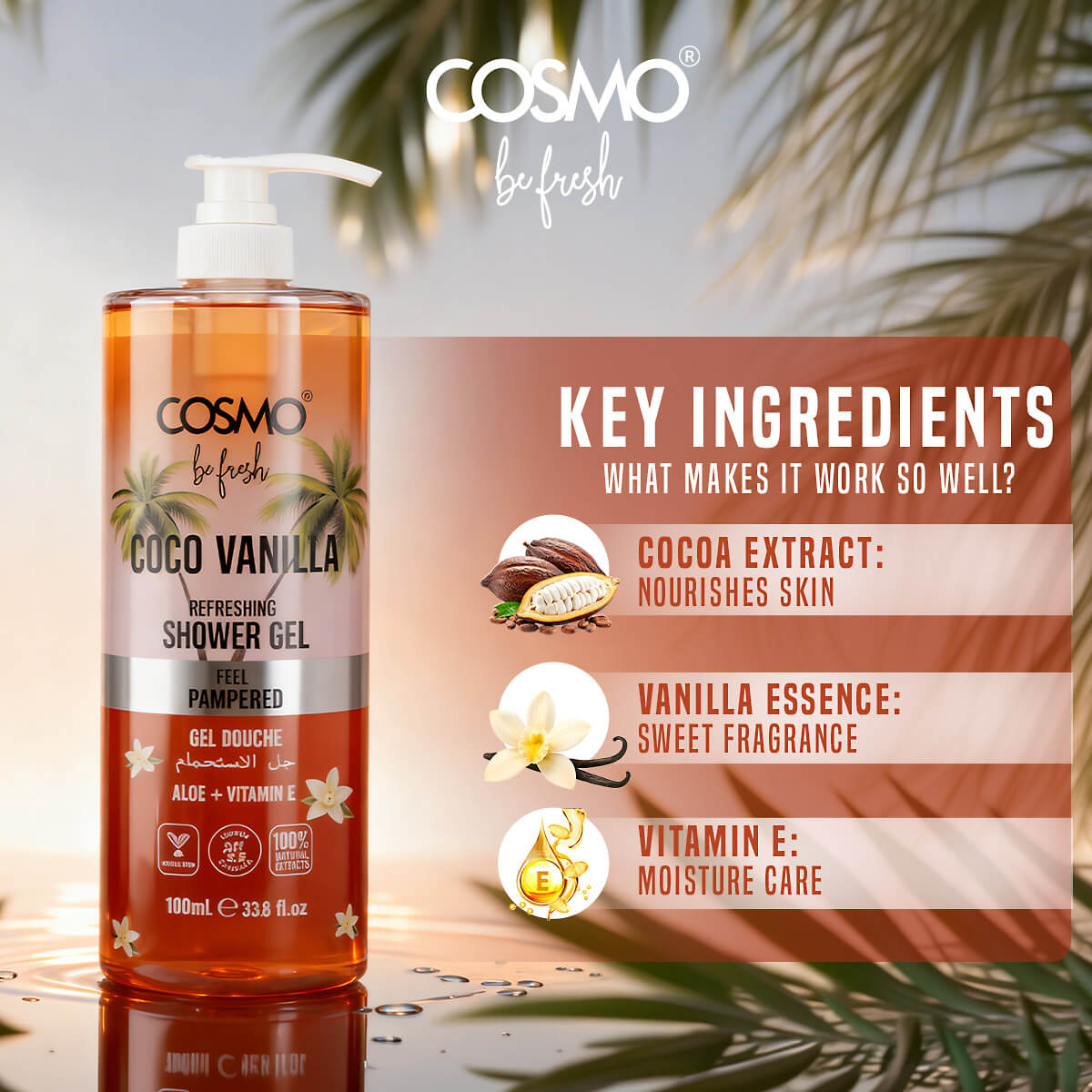 Be Fresh Cocoa Vanilla Shower Gel