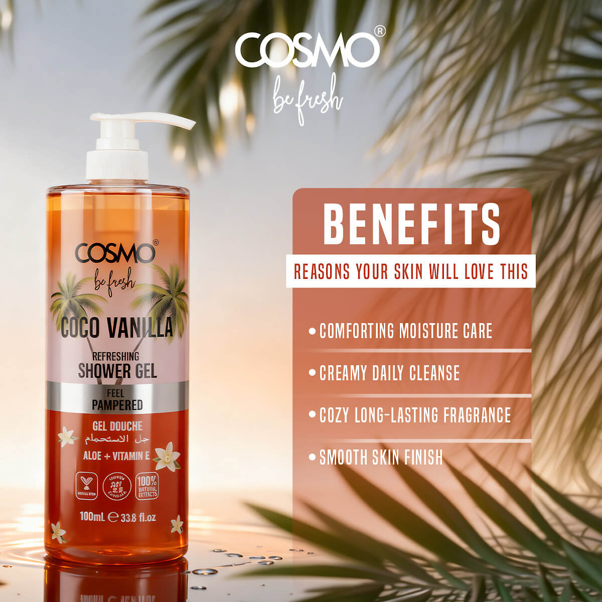 Be Fresh Cocoa Vanilla Shower Gel