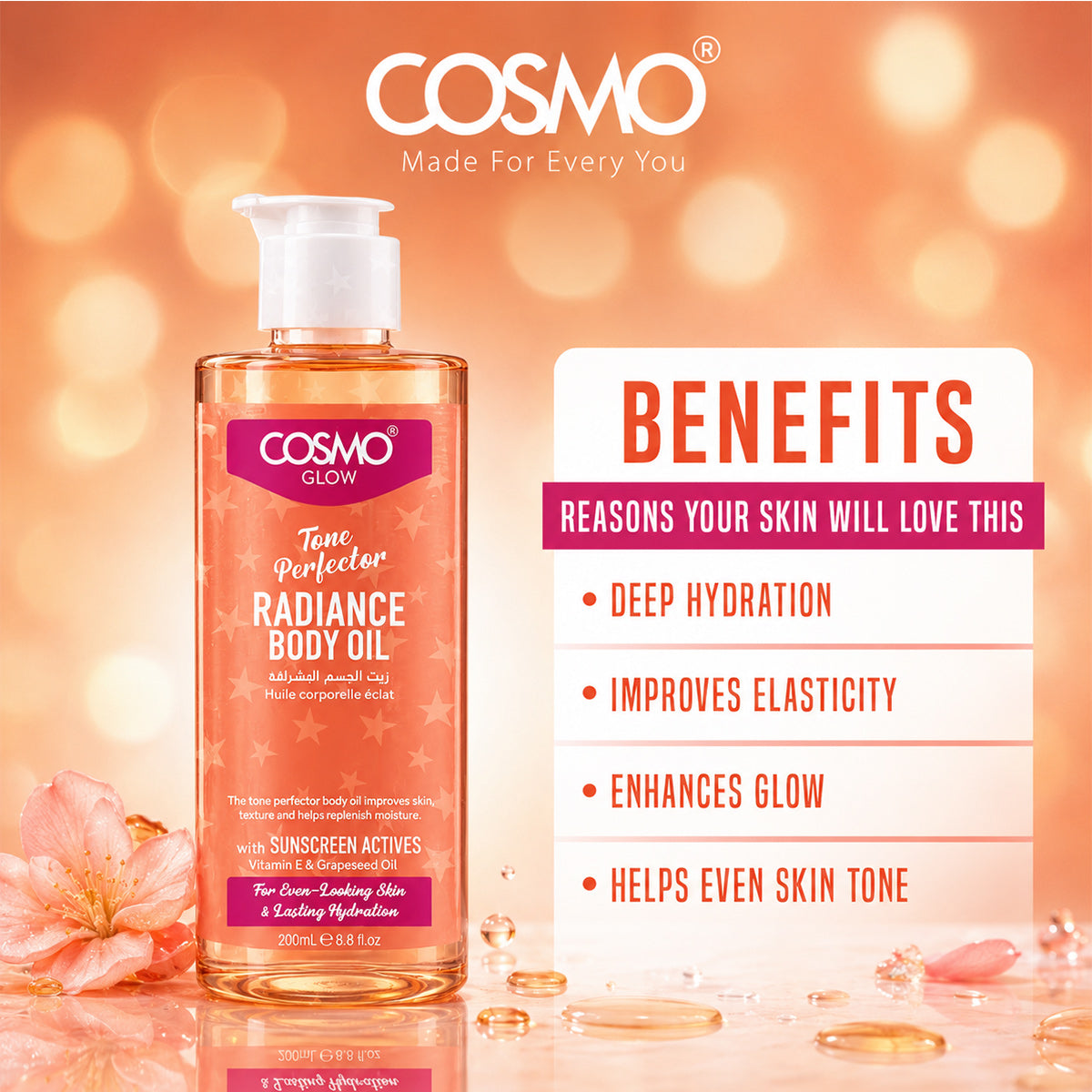 Cosmo Glow - Tone Perfector Radiance Body Oil