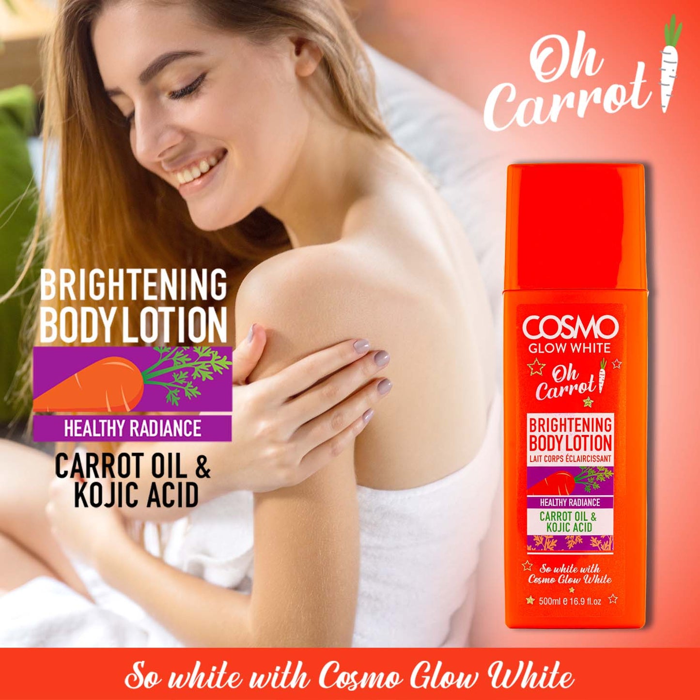 Cosmo Glow White - Brightening Body Lotion - 500ML