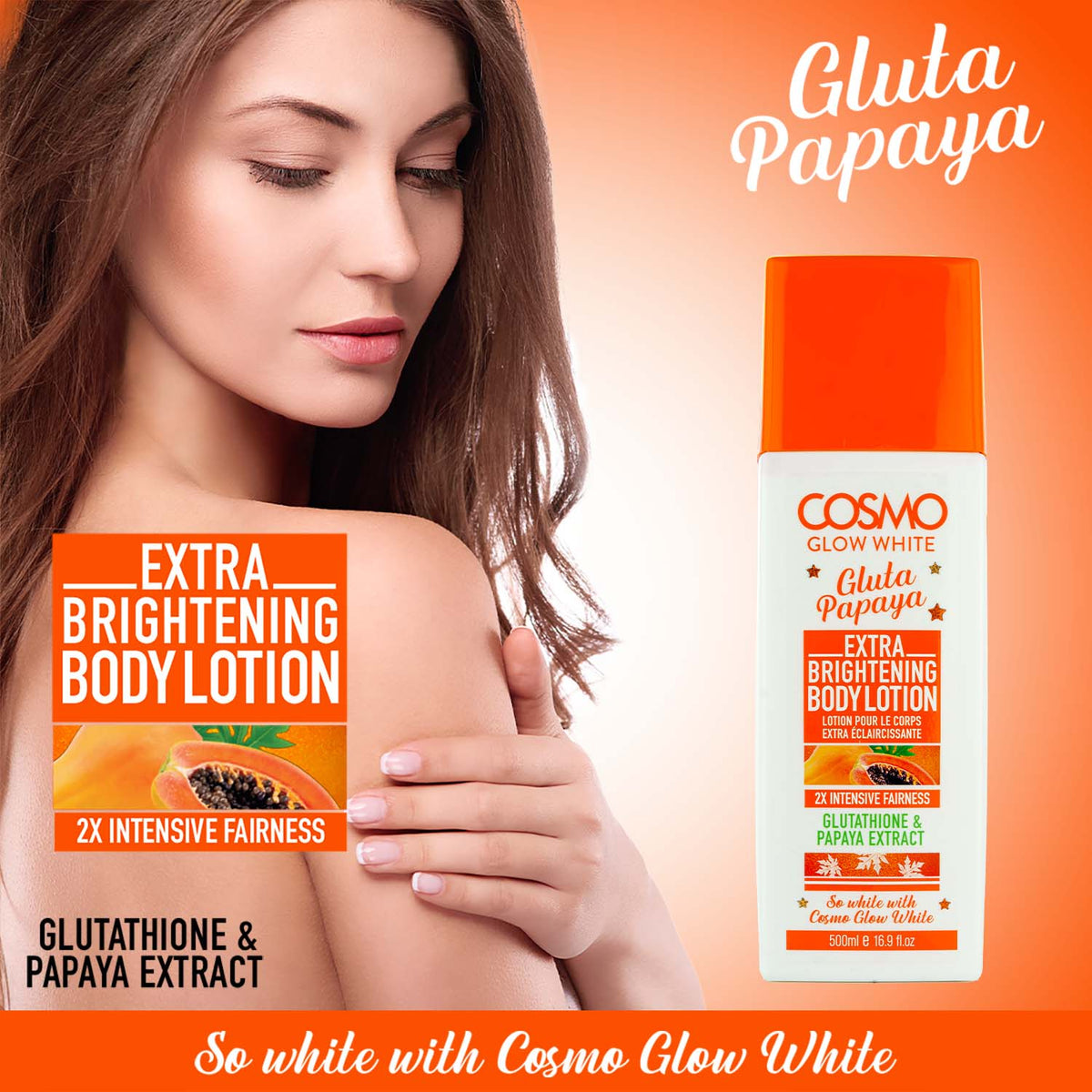 Cosmo Body Base Cosmo Glow White - Extra Brightening Body Lotion - 500ML – COSMO Online ...