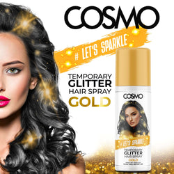 Temperory Glitter Gair Spray Gold