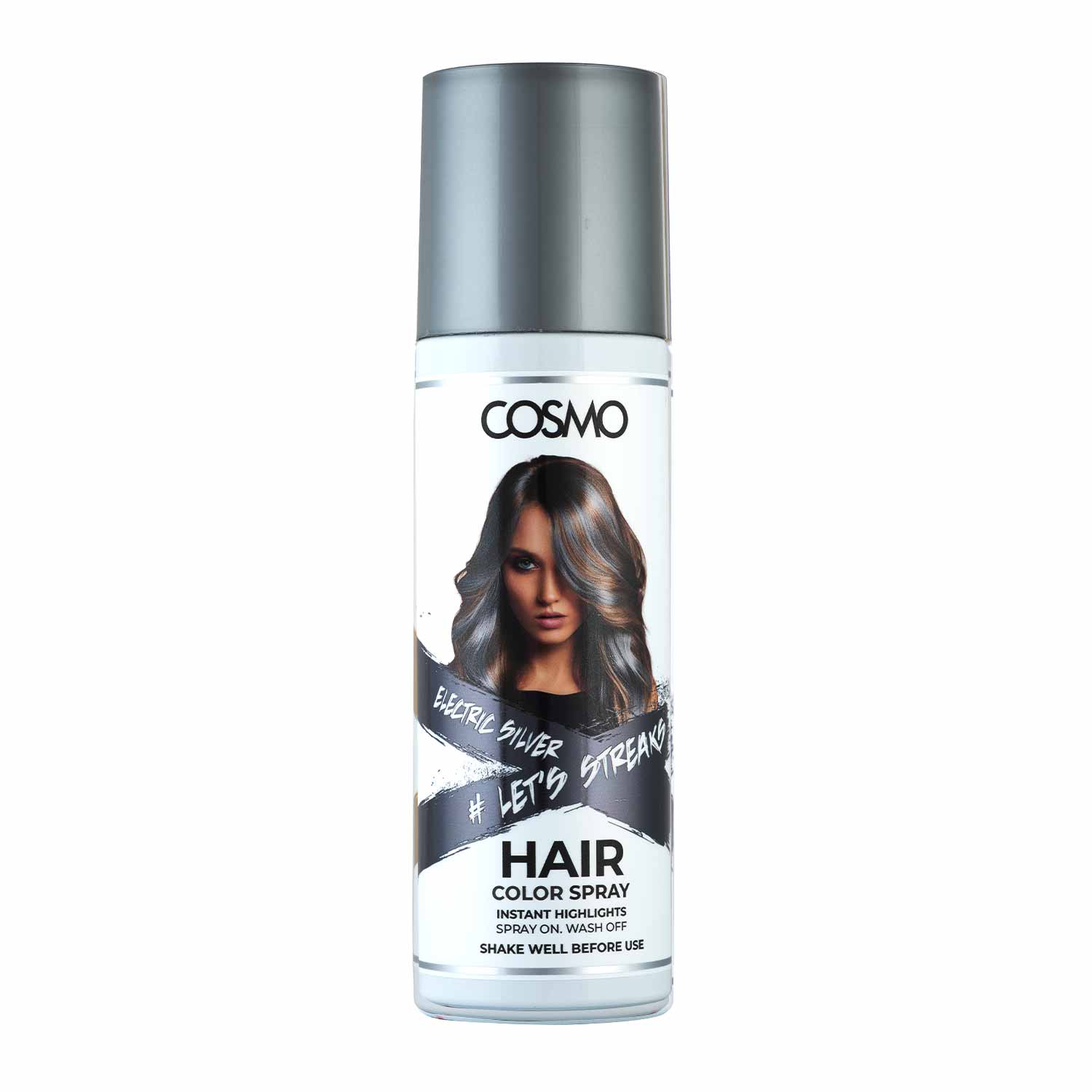 Temporary Hair Colour Spray Electric Silver