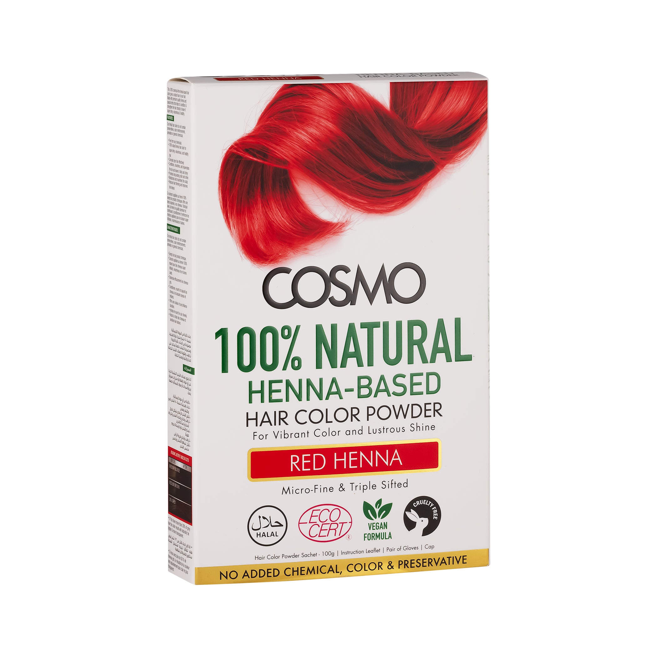 100% Natural Henna-Based Hair Color Powder - Red Henna