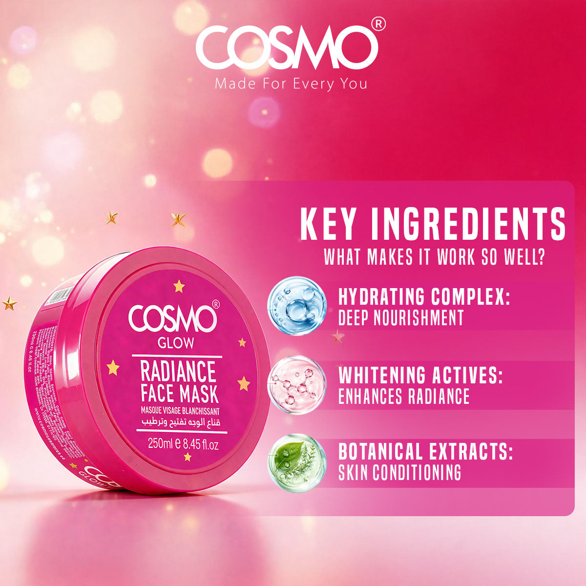 Cosmo Glow - Radiance Face Mask