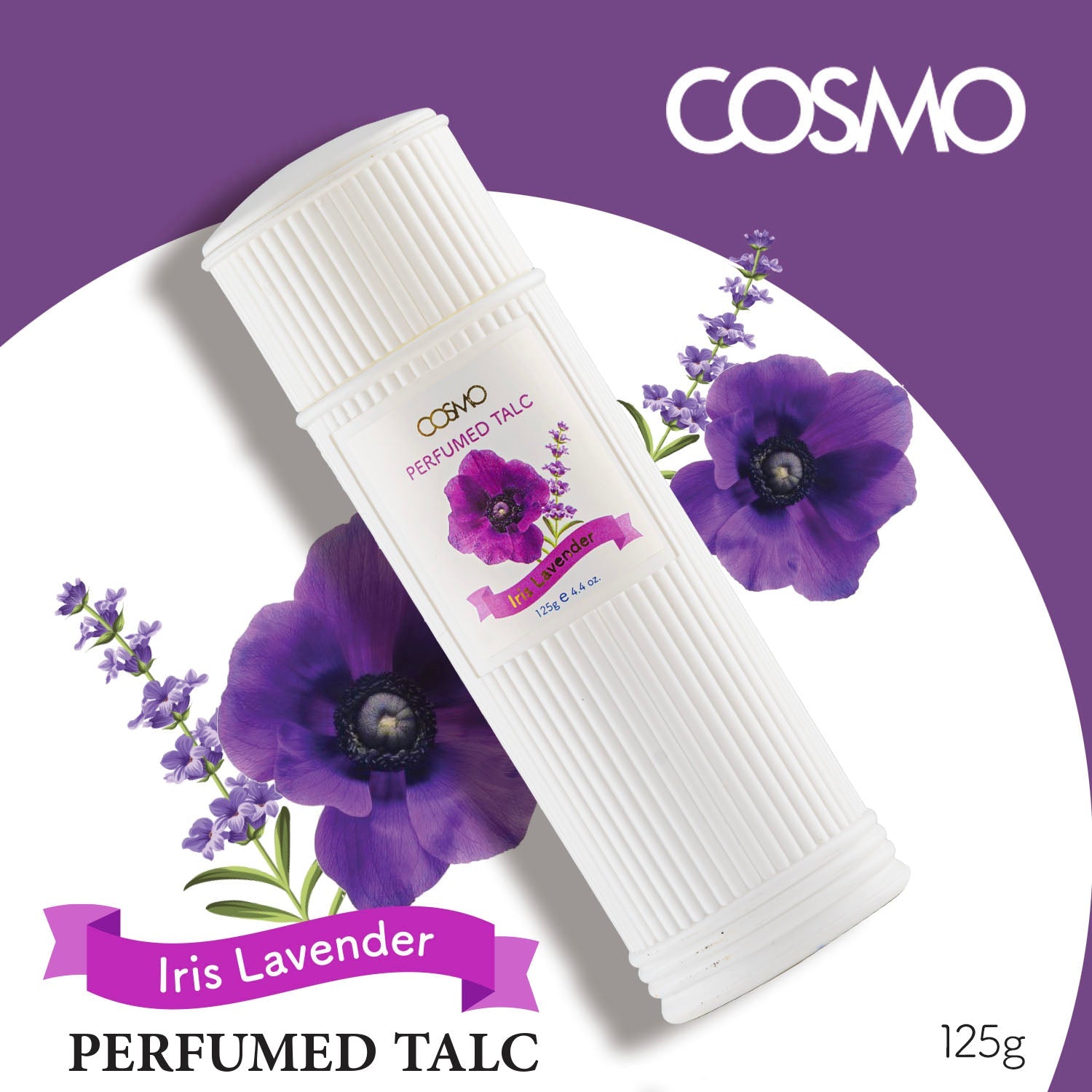 Iris Lavender Perfumed Talc