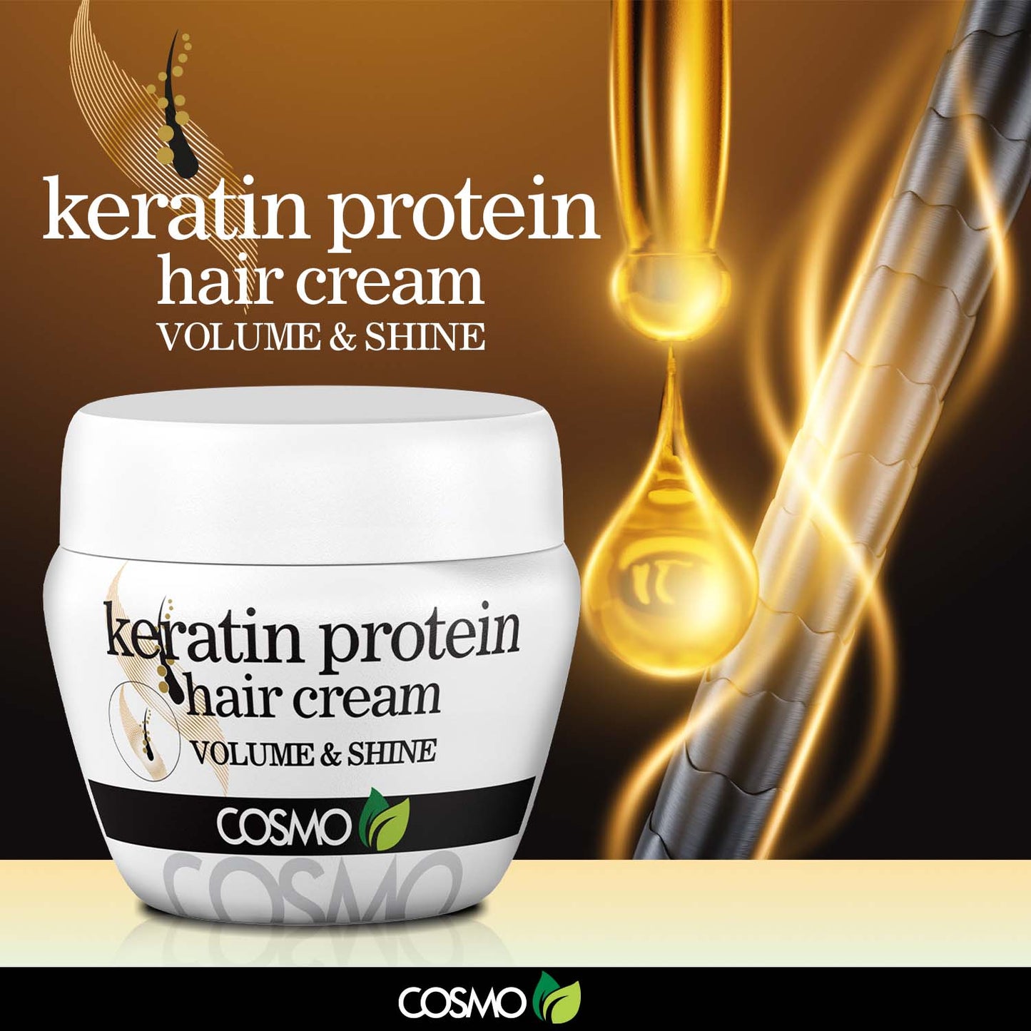 KERATIN PROTEIN HAIR CREAM - VOLUME & SHINE