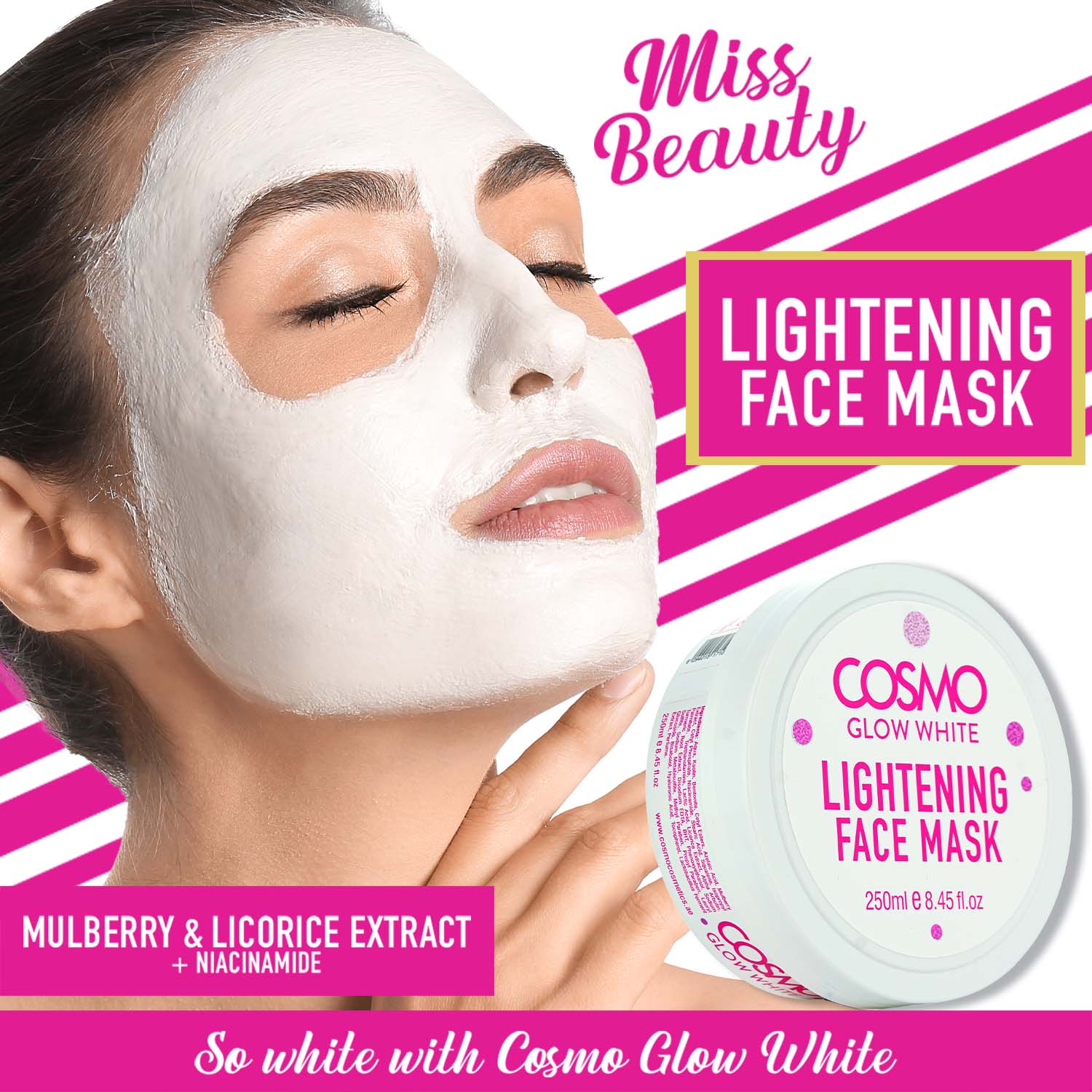 Cosmo Glow White - Lightening Face Mask - 250ML