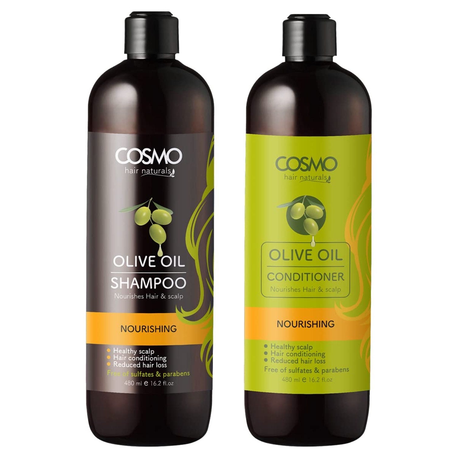 Nourishing Olive Oil 480Ml Shampoo Conditioner 2 Pieces Set