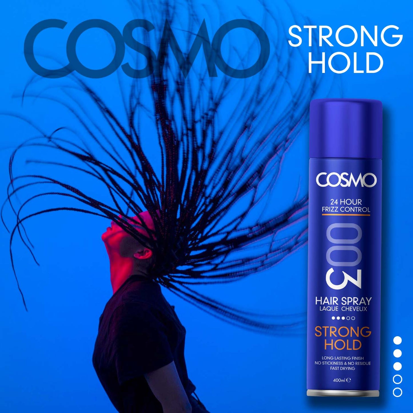 COSMO HAIR SPRAY - STRONG HOLD 400ML