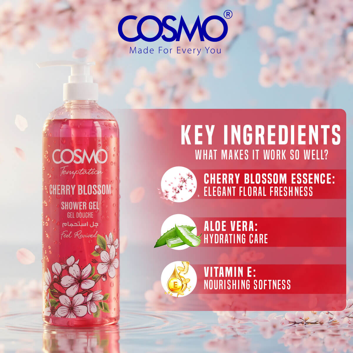 Temptation Cherry Blossom Shower Gel
