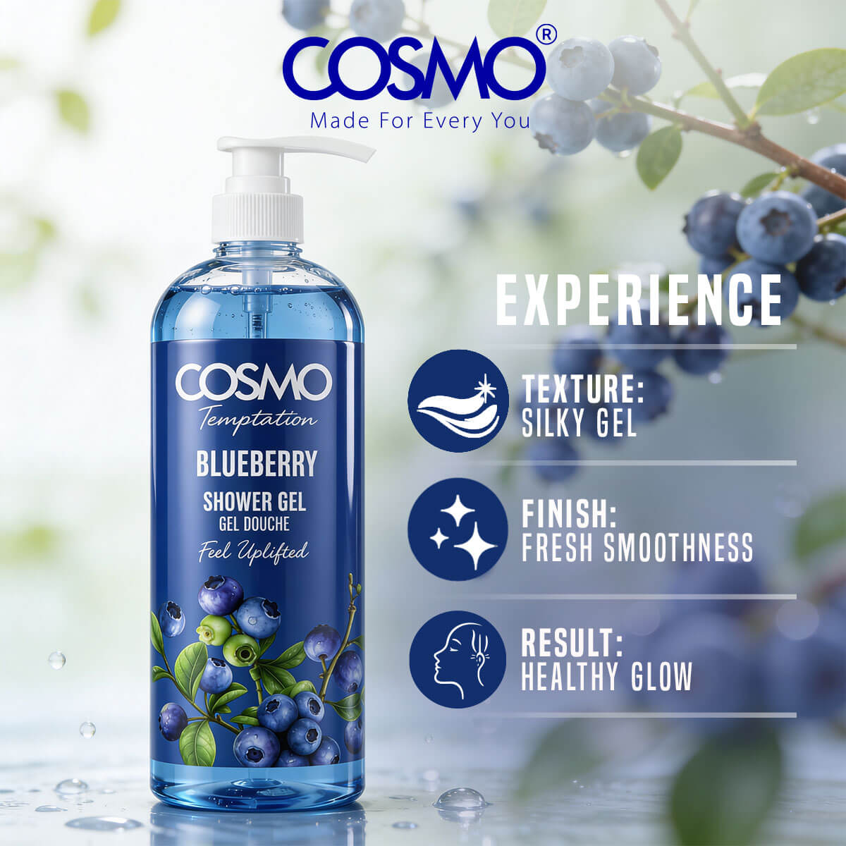 Temptation Blueberry Shower Gel