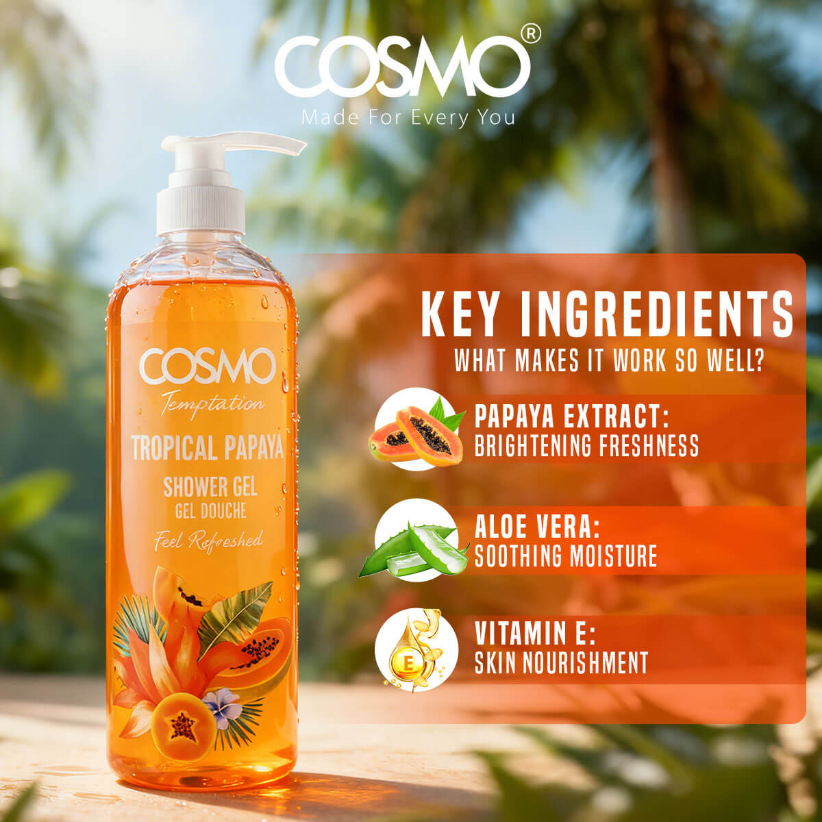 Temptation Papaya Shower Gel