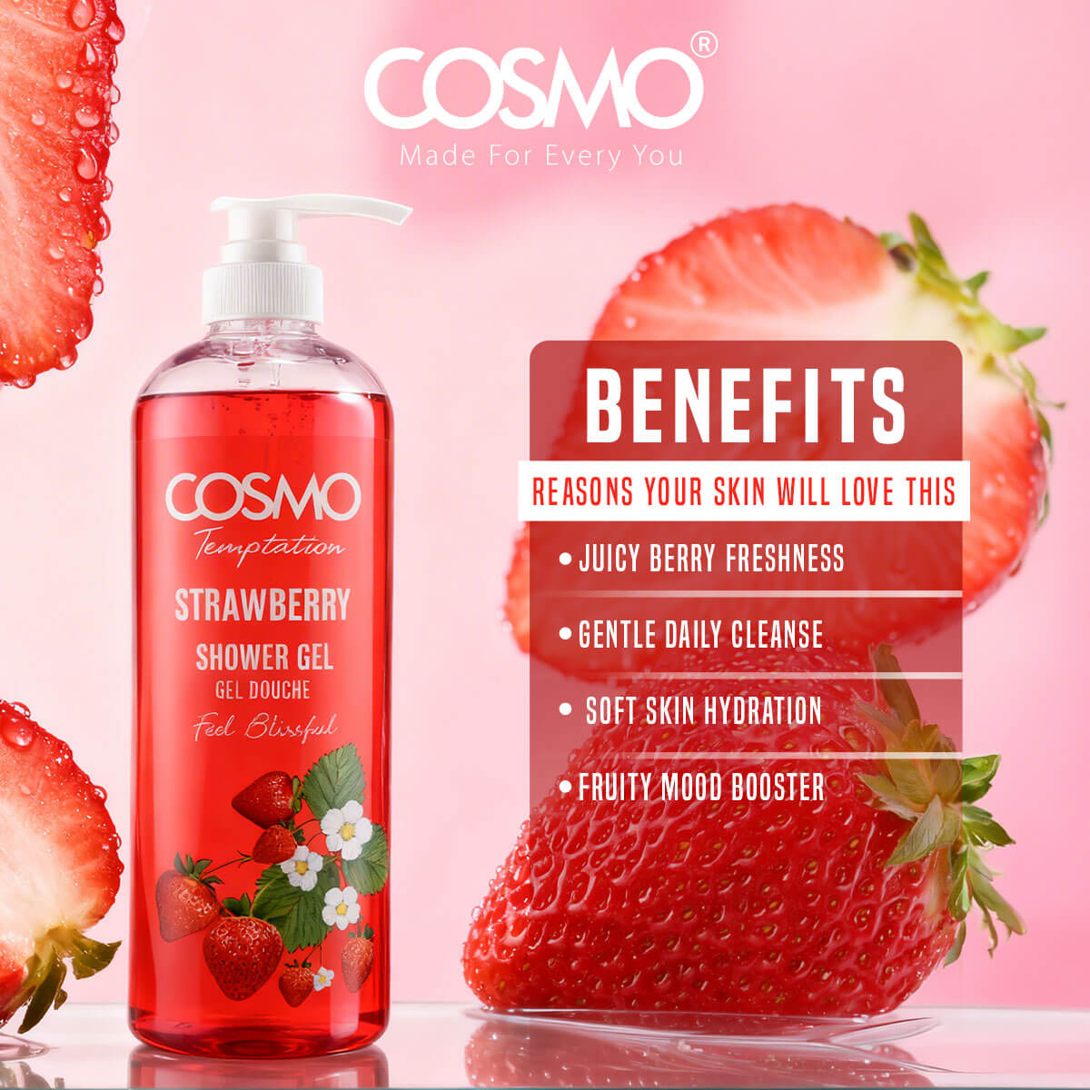 Temptation Strawberry Shower Gel