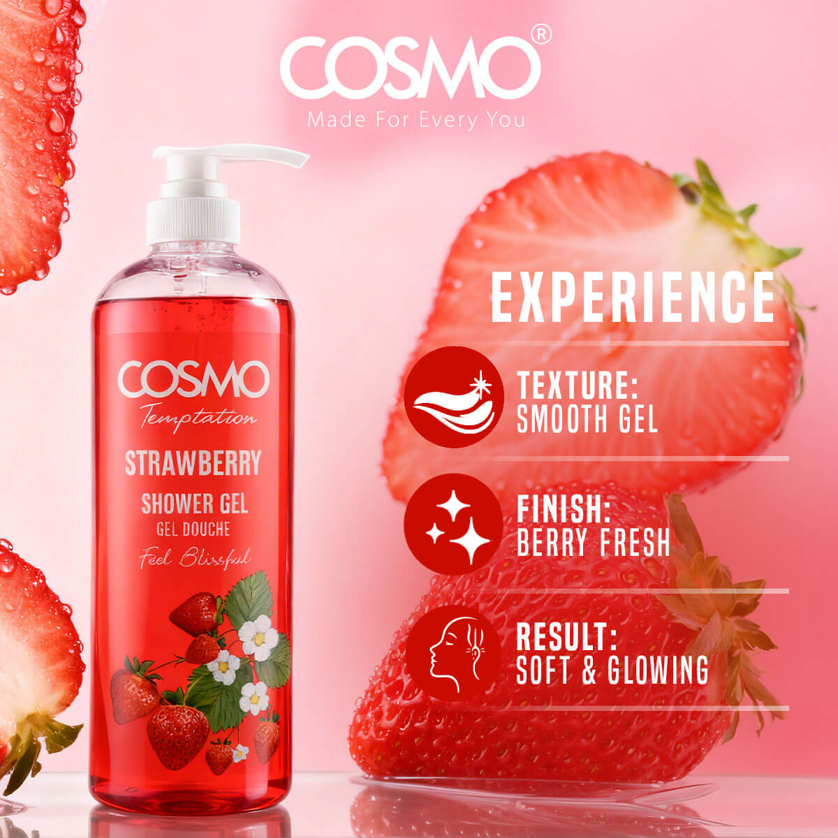 Temptation Strawberry Shower Gel