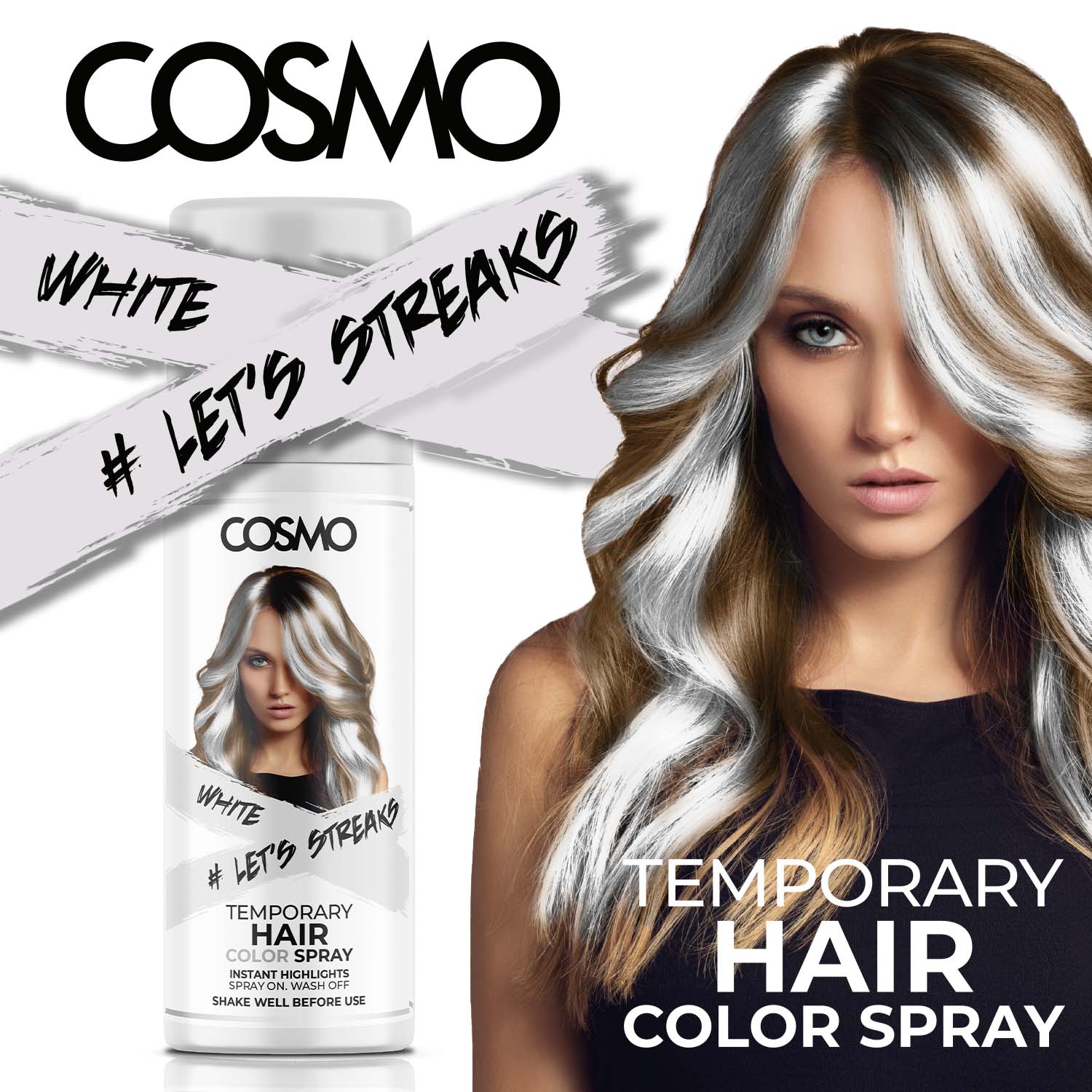 Temporary Hair Color Spray White