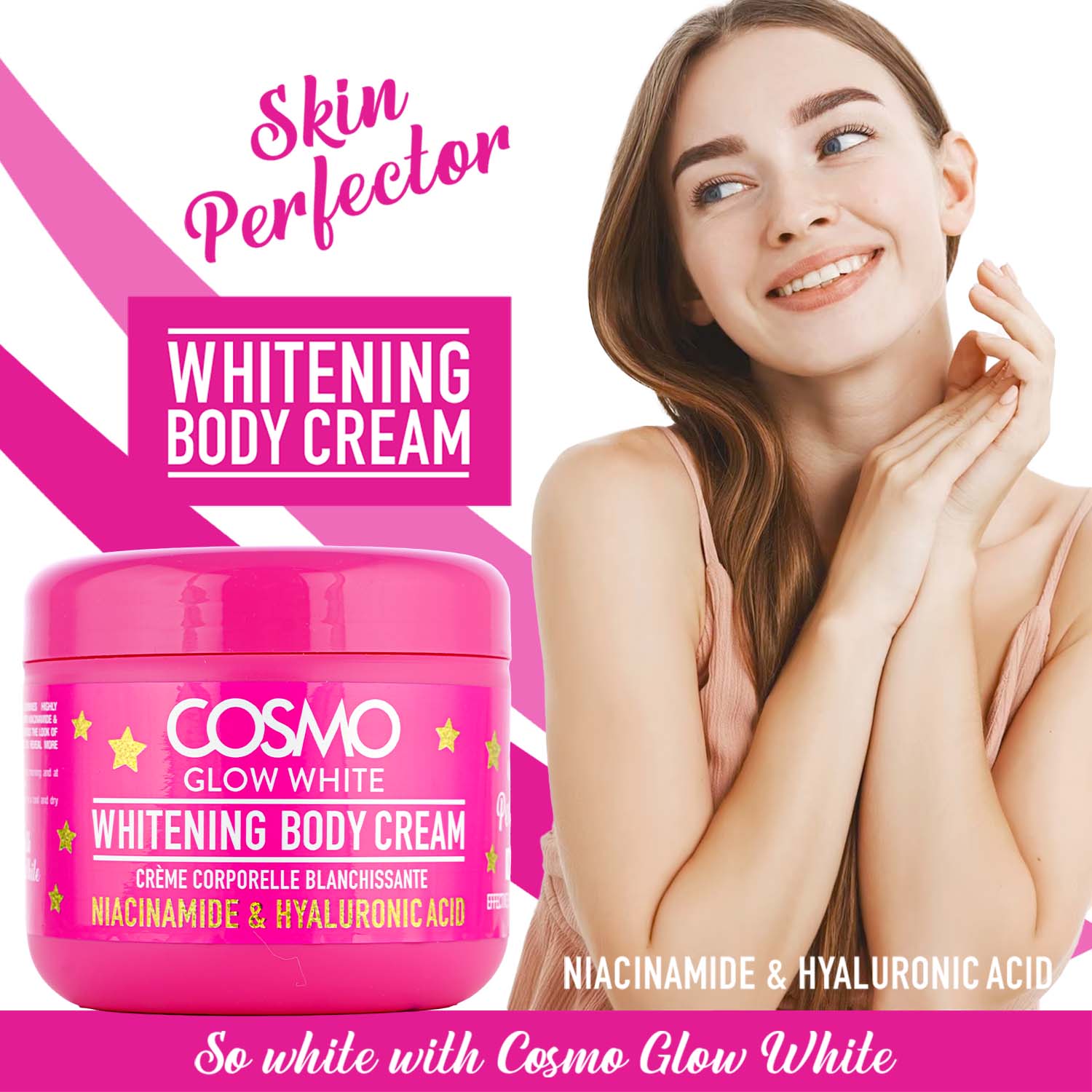 Cosmo Glow White Whitening Body Cream 300ML COSMO Online Shop