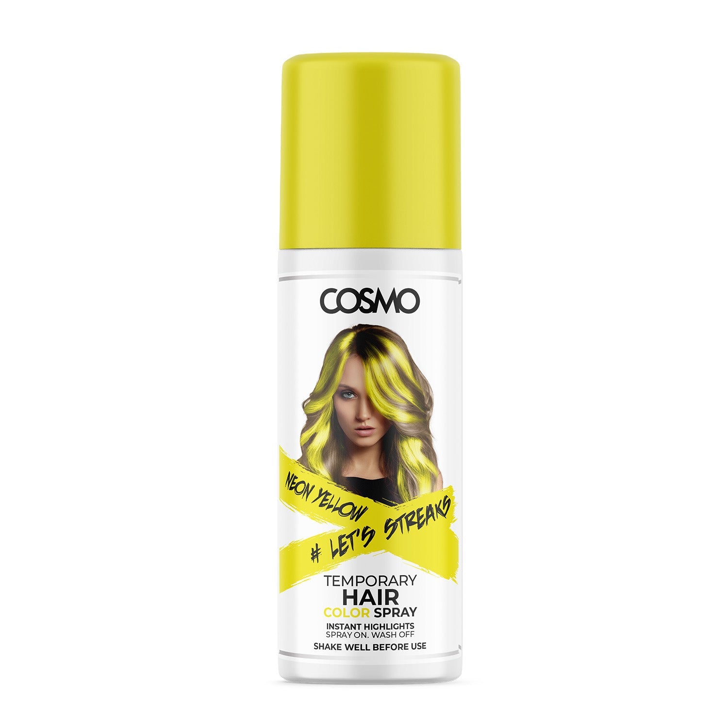 Temporary Hair Color Spray Neon Yellow