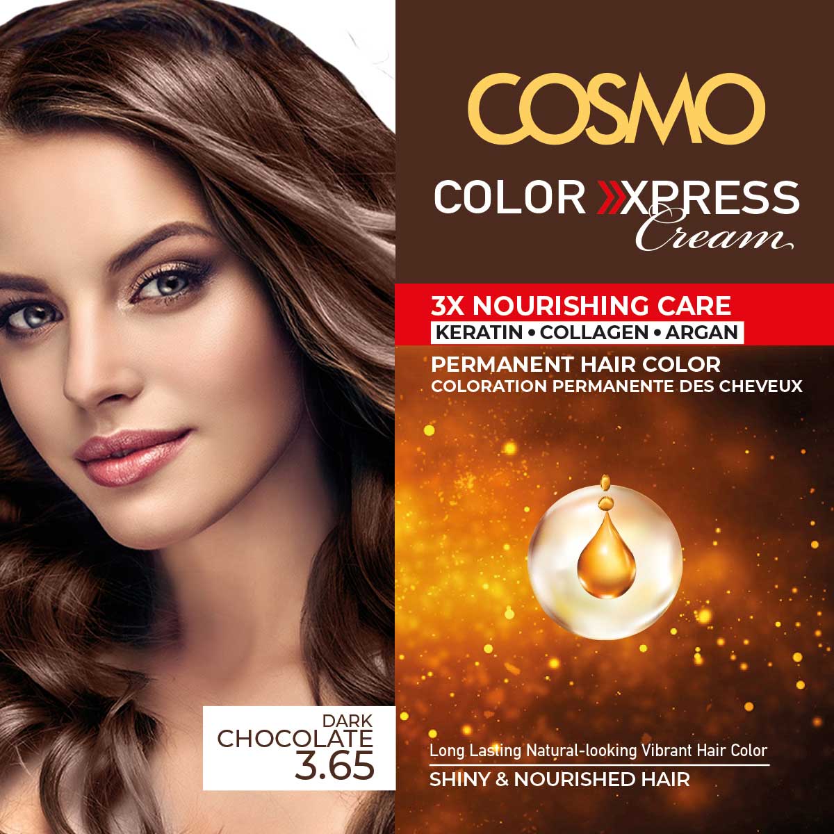 PERMANENT HAIR COLOR COOL 3.65 DARK CHOCOLATE – COSMO Online Shop