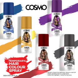 Temporary Hair Colour Spray Electric Silver