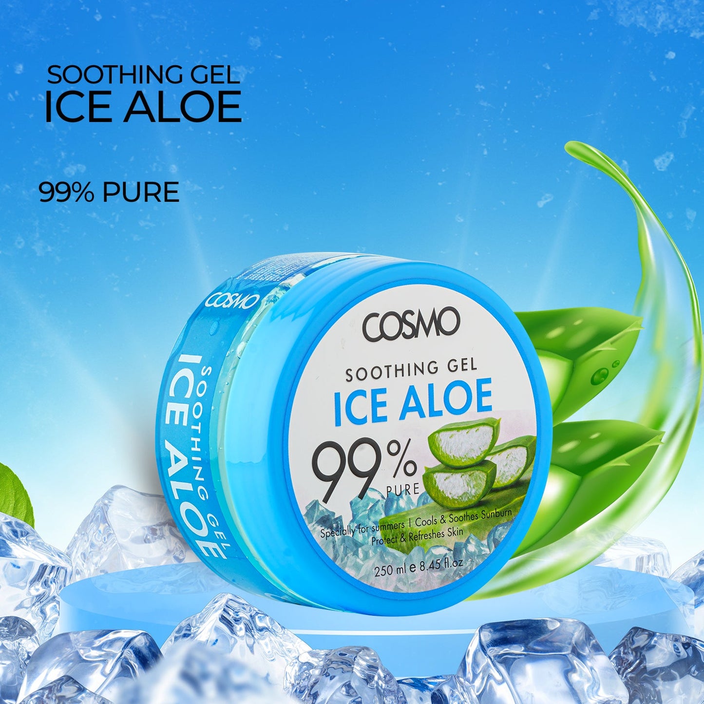 MOISTURIZING ICE ALOE 100% PURE - SOOTHING GEL