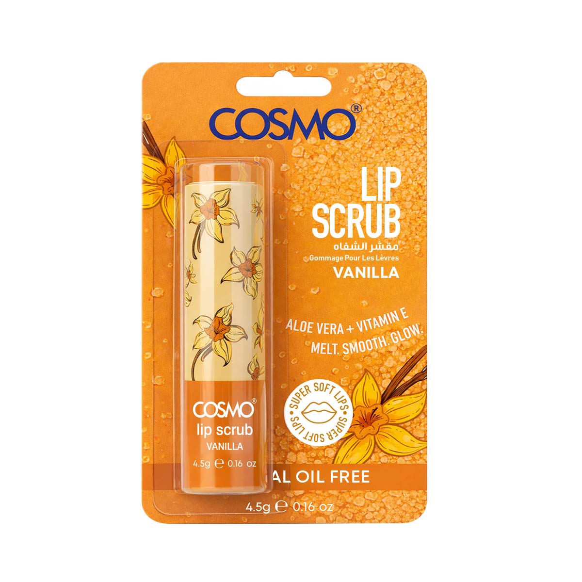 Cosmo Lip Scrub for Soft, Smooth Lips — Apricot, Papaya, Dragon Fruit