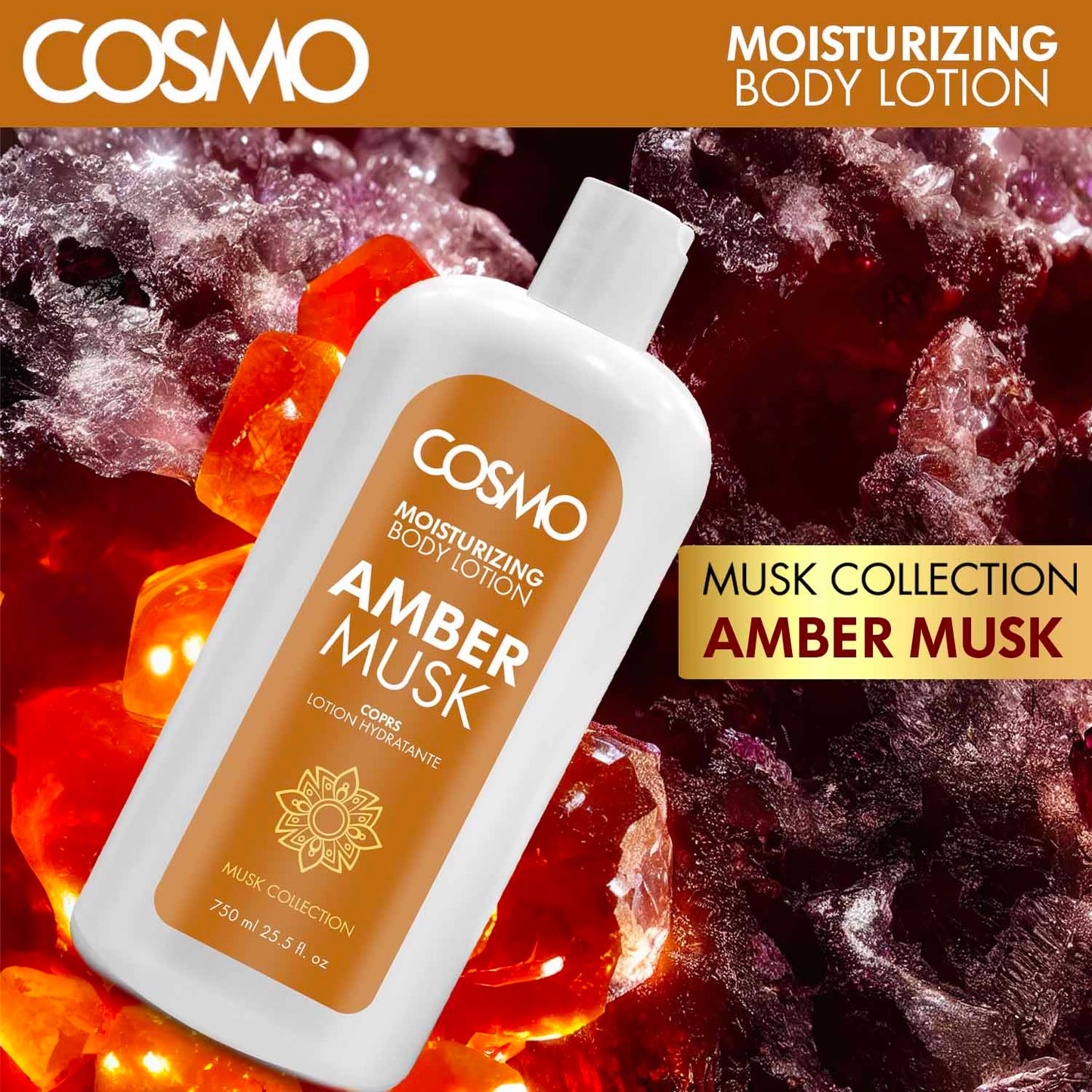 AMBER MUSK - MOISTURIZING BODY LOTION 750ML