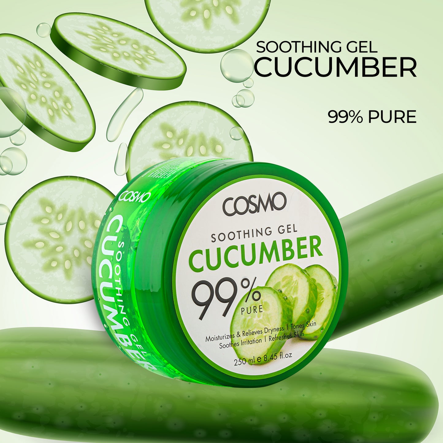 MOISTURIZING CUCUMBER 100% PURE - SOOTHING GEL – COSMO Online Shop